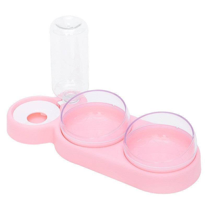 Automatic Pet Feeder & Water Bowl – Double Bowl Raised Stand