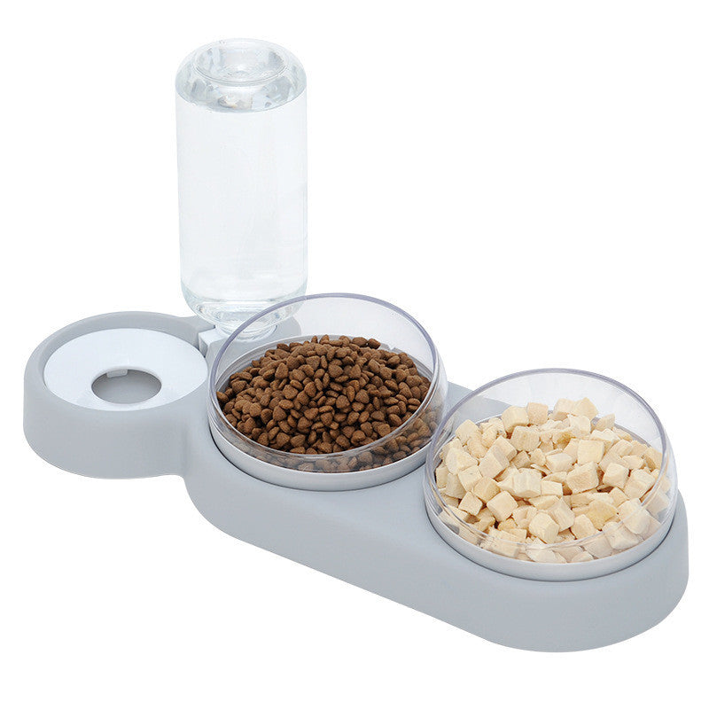 Automatic Pet Feeder & Water Bowl – Double Bowl Raised Stand