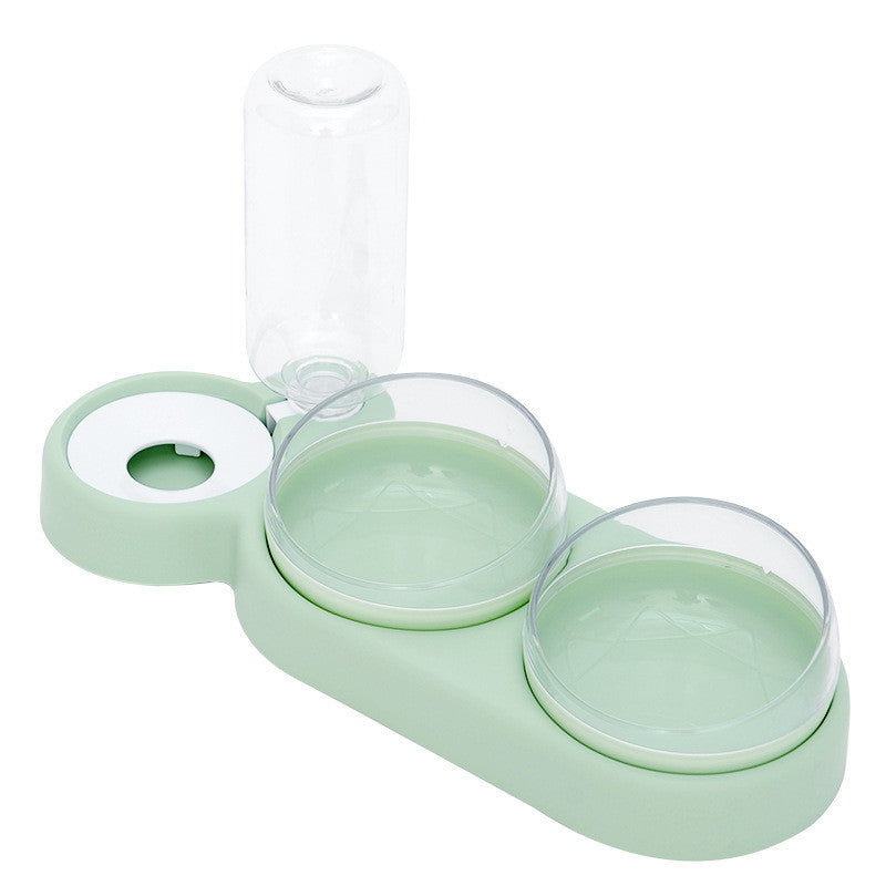 Automatic Pet Feeder & Water Bowl – Double Bowl Raised Stand