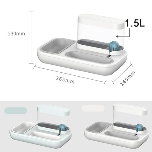 Automatic Pet Feeder & Water Dispenser – 2-in-1 Double Bowl