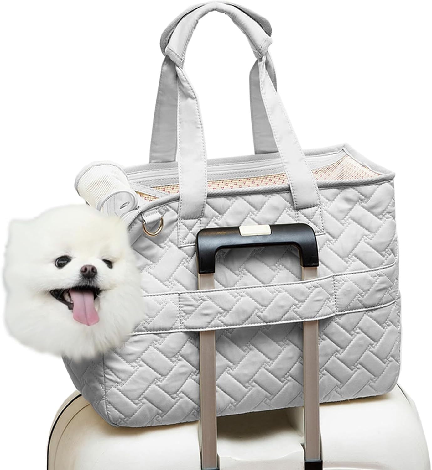 Breathable Lightweight Cat & Dog Carrier Handbag with Pockets